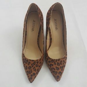 JustFab Animal Print Chunky Heel